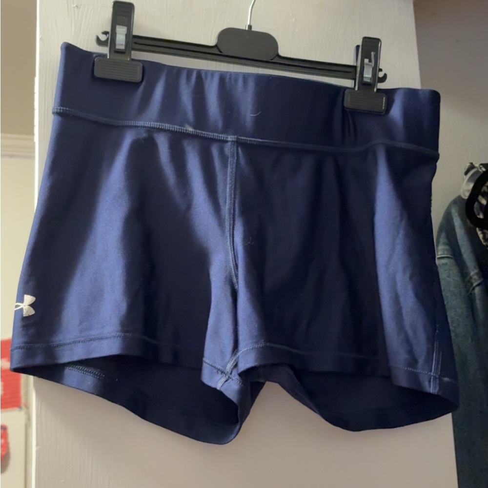 Under Armour Blue Athletic Shorts Elastic Waistband